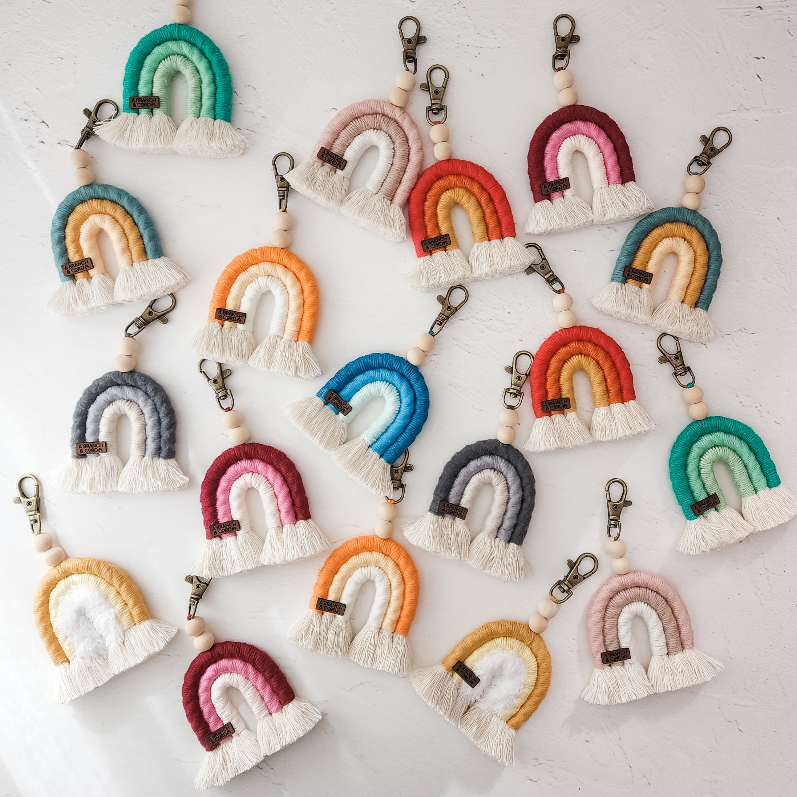 A Cord & Branch Macrame Keychains