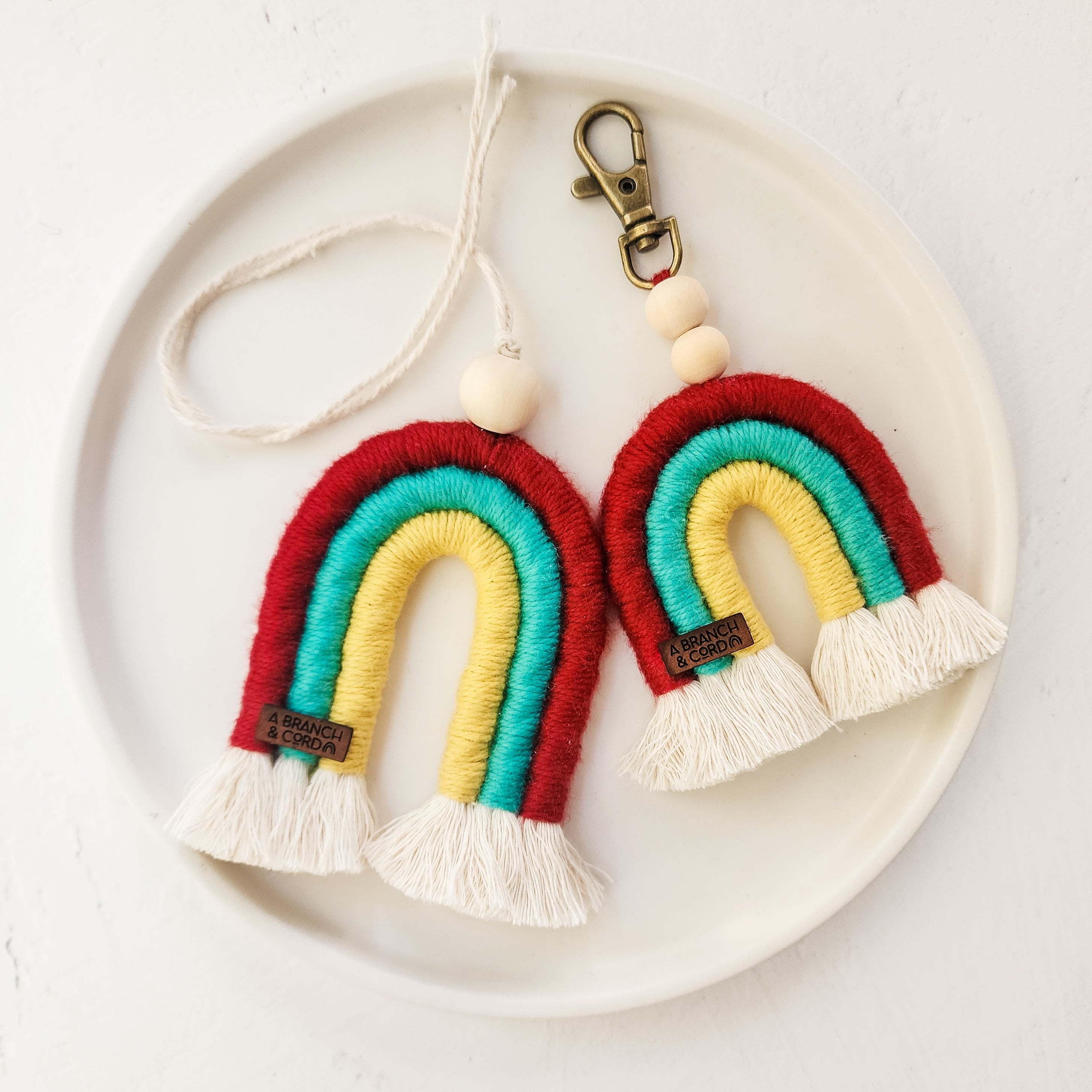 Rainbow Keychains – A Branch & Cord