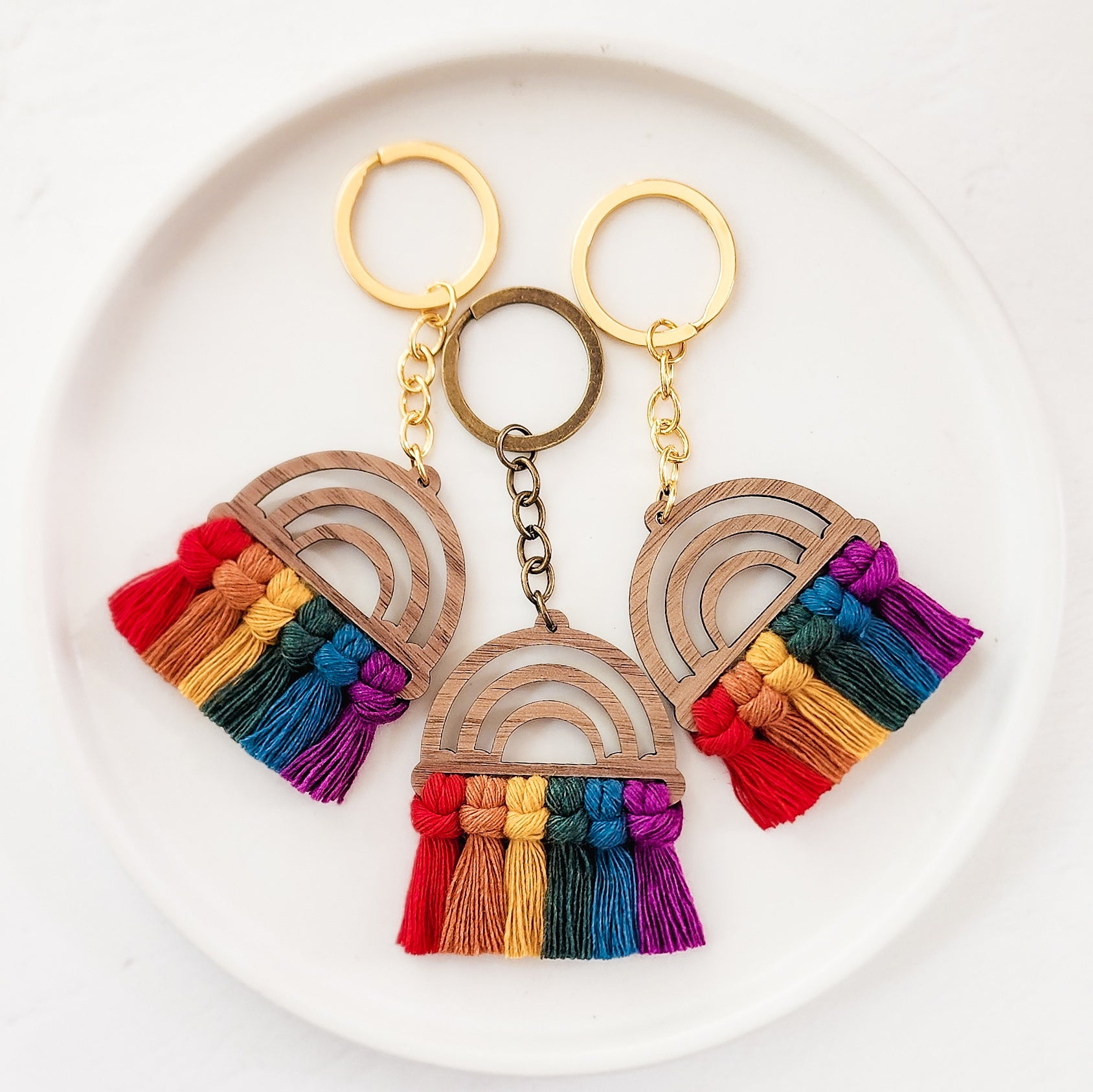Boho Rainbow Clip Keychain – Dennett Designs