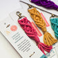 Macrame Knotted Keychain - Brights