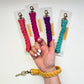 Macrame Braided Key Wristlet - Brights