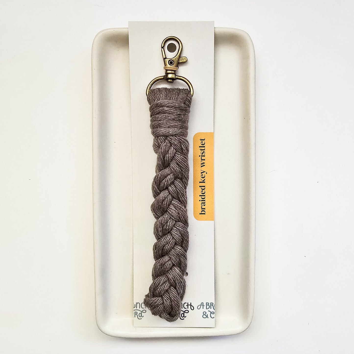 Macrame Braided Key Wristlet - Neutrals