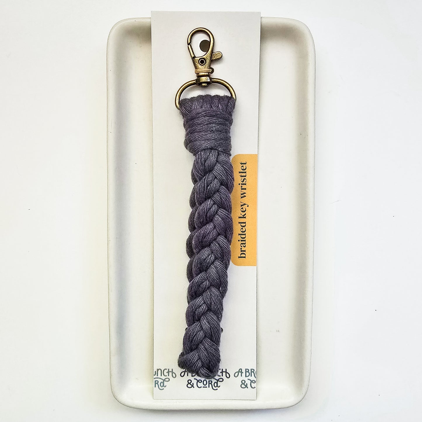 Macrame Braided Key Wristlet - Neutrals