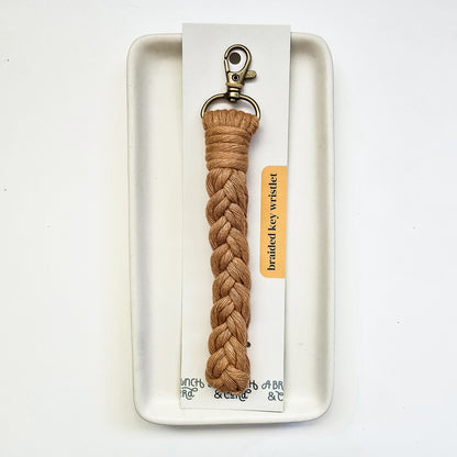 Macrame Braided Key Wristlet - Neutrals