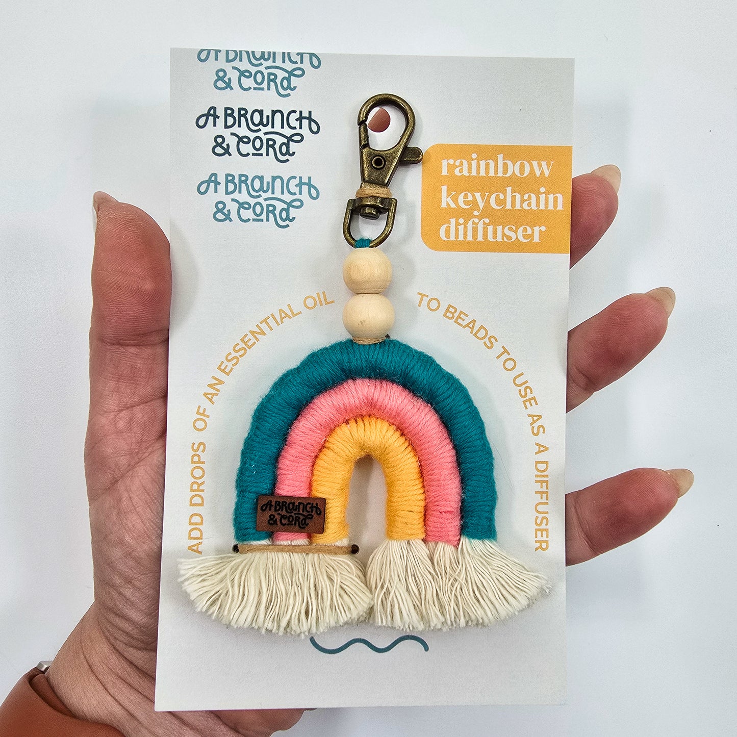 Custom Fiber Rainbow Mini Keychain Diffuser - Create your own