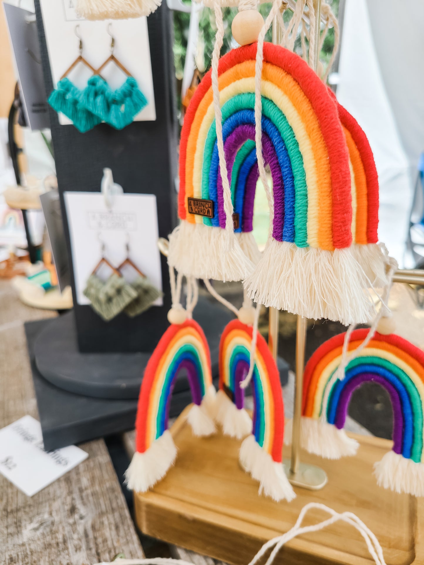 Macrame Rainbow Hanging Diffuser - Traditional/ Classic/ Pride